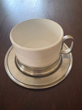 Arte Italica cappuccino cup and saucer set. 8 available